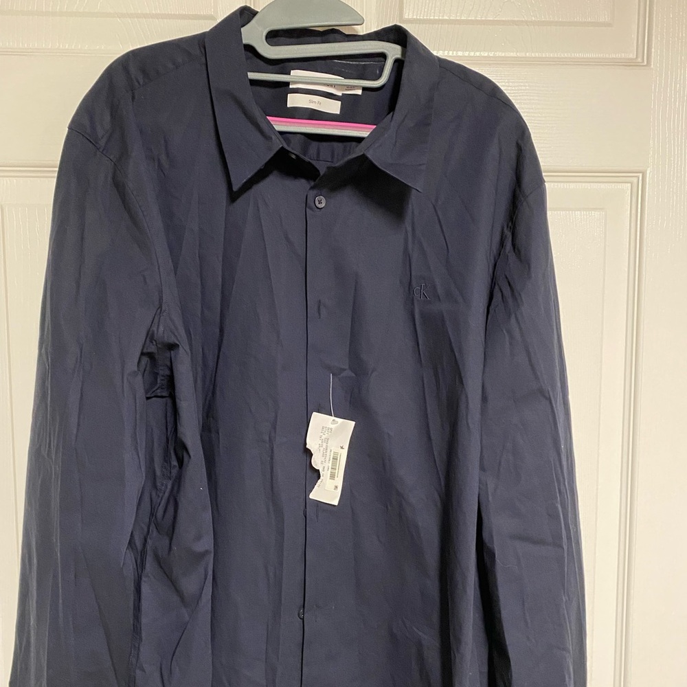 New Men’s Calvin Klein Button Down Size XXL Slim Fit